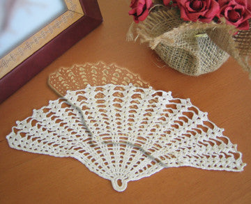 Fan Doilies Ecru 10" Inch