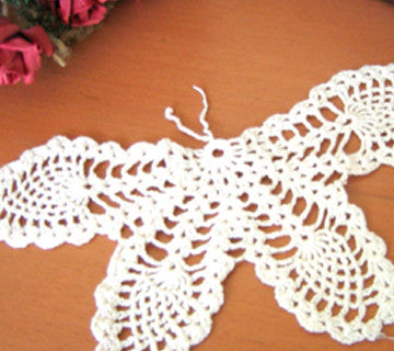 Moth Doilies Ecru 8" Inch