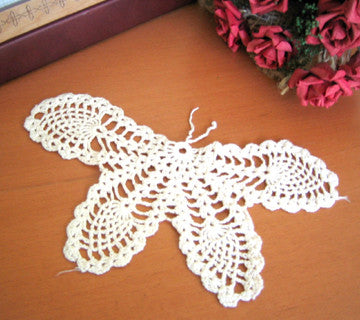 Moth Doilies Ecru 6" Inch