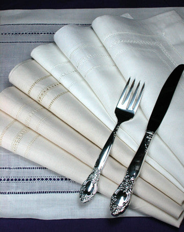 Multi-Hemstitch Napkin White 18" Inch