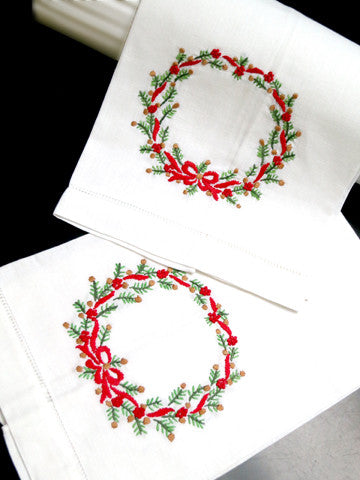 Evergreen Christmas Guest Towel